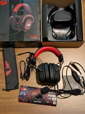 Red Dragon H510 Zeus - Black Red Gaming Headset Headphones Earphones W/Mic