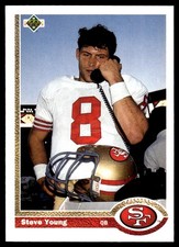 Steve Young 1991 Upper Deck #101 49ers NFL READ FREE SHIPPING AutographDen