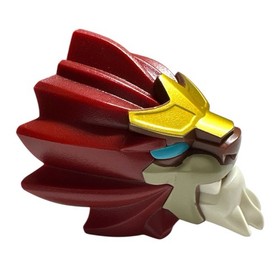 LEGO Large Figure Head Legends of Chima CHI Laval Lion Dark Red 13906pb01