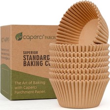 Natural Parchment Paper Cupcake Liners - 225pcs Standard Muffin Baking Cups,