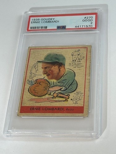 Ernie Lombardi #270 1938 Goudey card