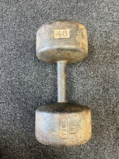 Vintage York Bun Dumbbell - 40lb Single
