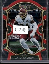 2020 Panini Select #72 Antonio Gibson Orange Prizm Die Cut