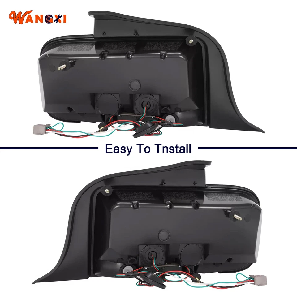 Smoked LED Sequential Tail Lights for 2005-2009 Ford Mustang Signal Brake Lamps - Изображение 3 из 4