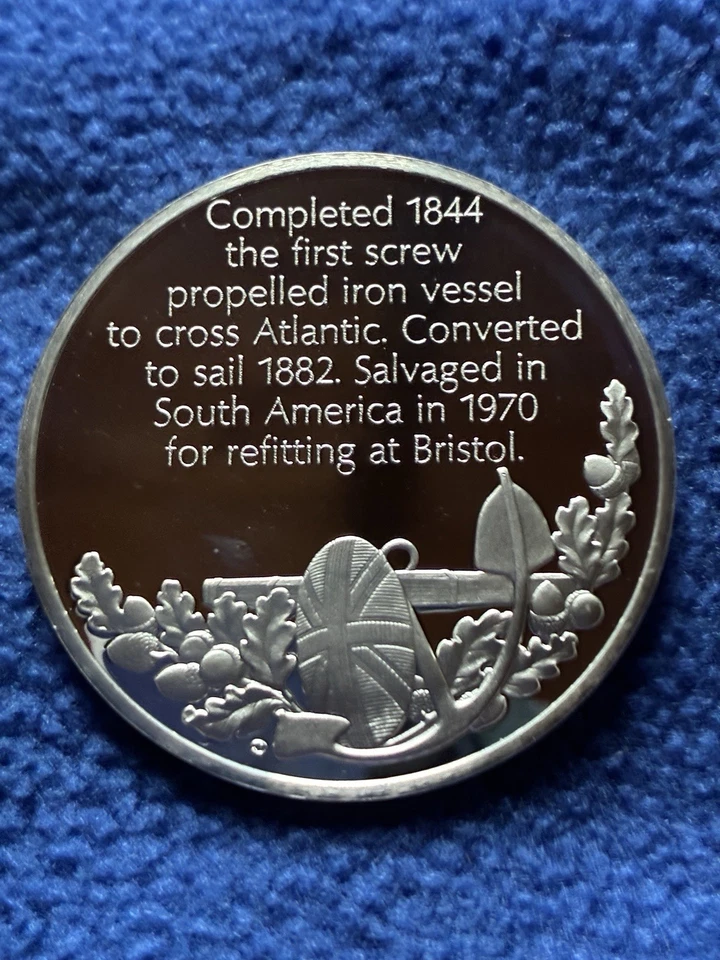 .925 Sterling Silver Hallmarked 37 Gr SS Great Britain Medallion In Capsule - Image 4 of 4