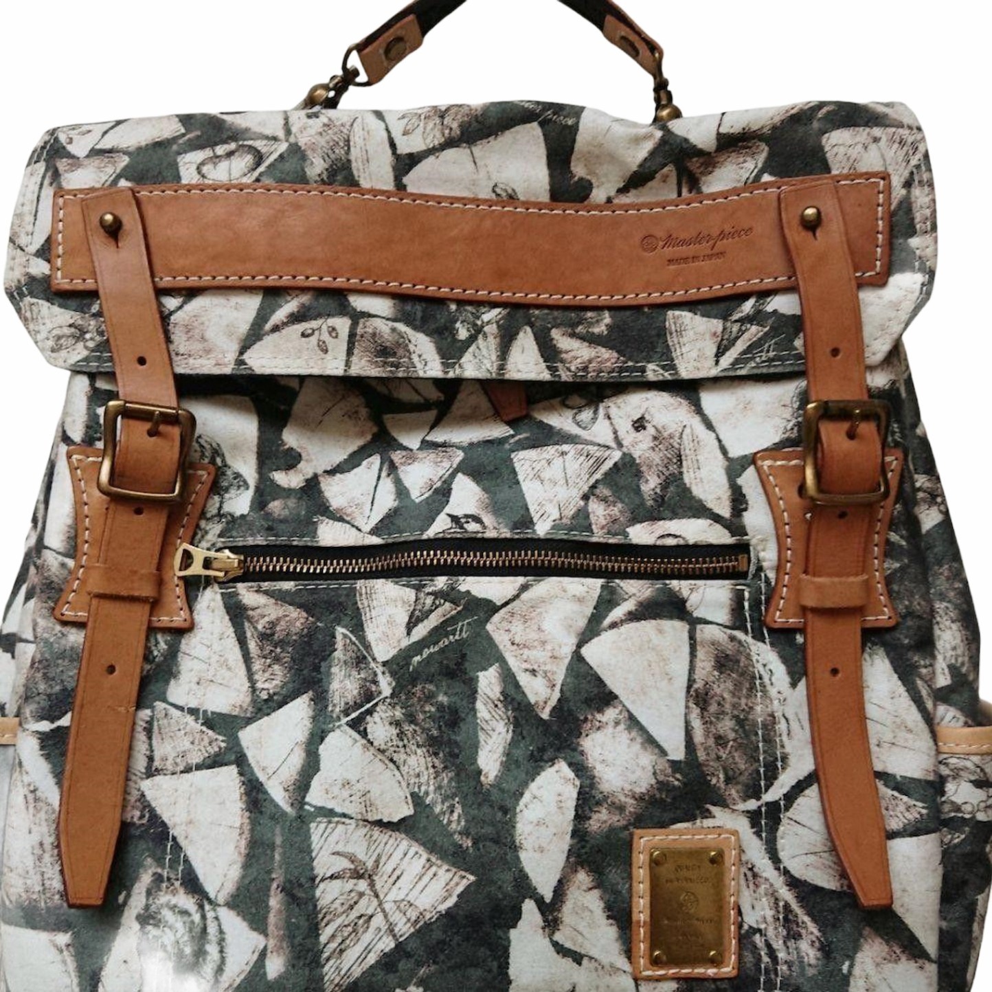 Masterpiece Leather Pattern Backpack Large Capaci… - image 1