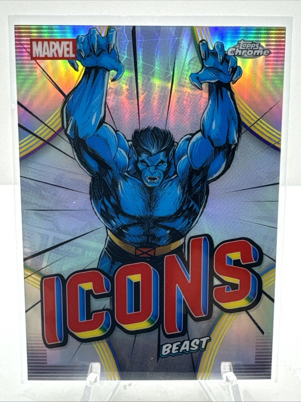 2026 Topps Chrome Marvel Icons Refractor - Beast #MI-16