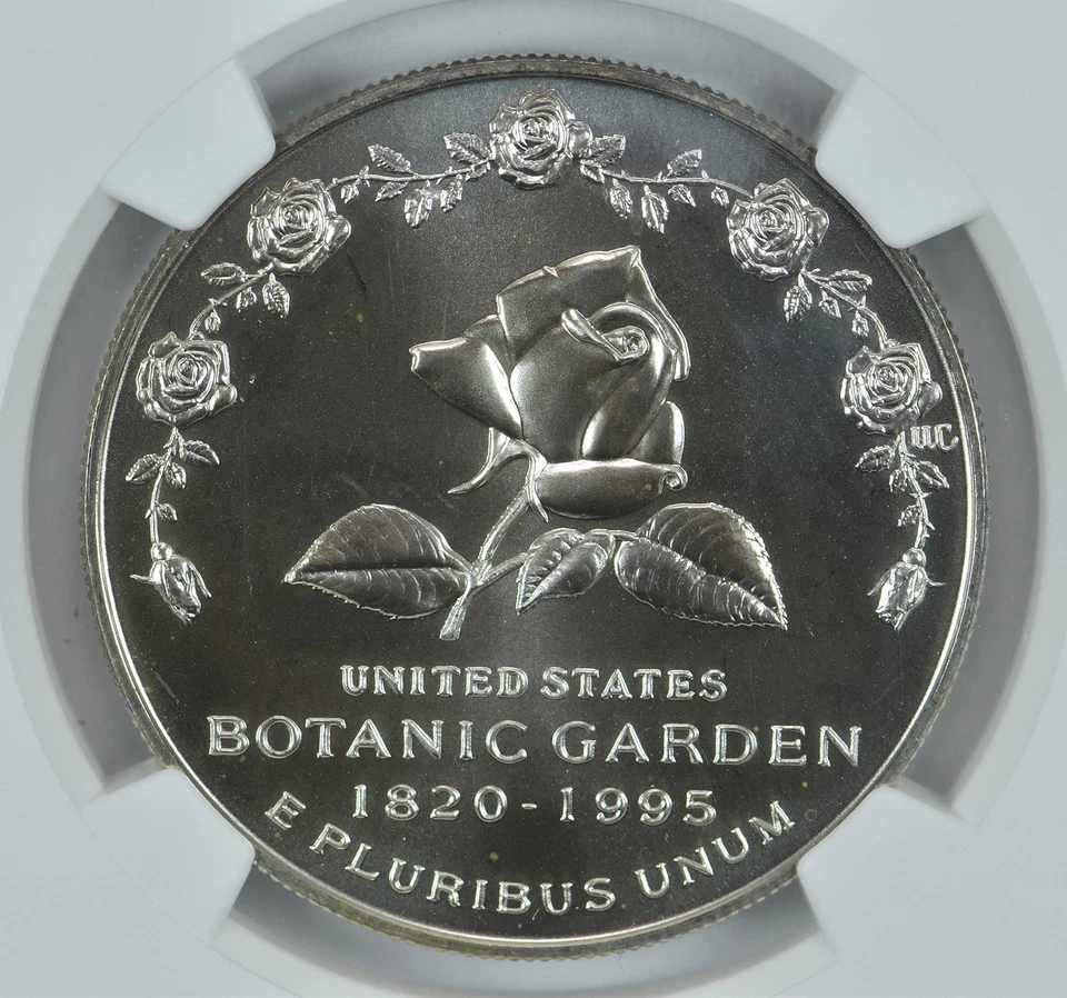 1997-P Botanic Gardens Commemorative Silver Dollar MS 9.9 NGC X *9024 - Image 3 of 4