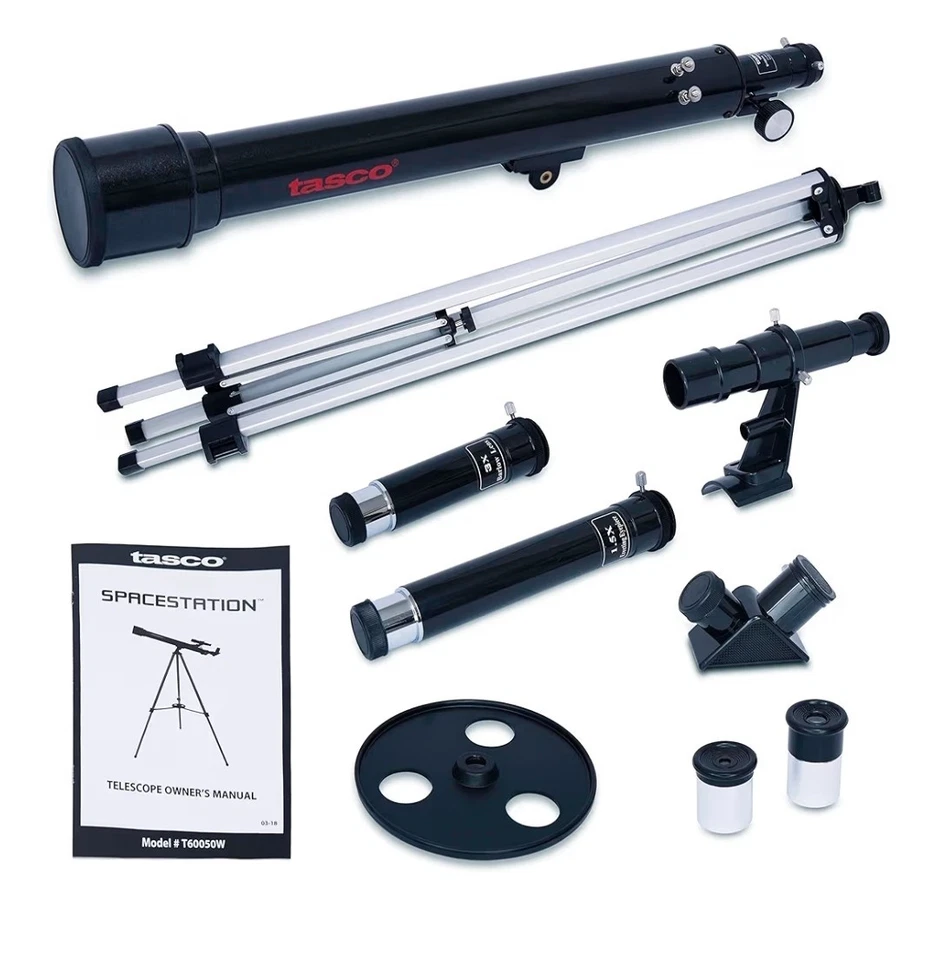 NIP Tasco SPACESTATION   600 x 50mm Refractor Telescope Black Tripod Accessories - Image 3 of 4
