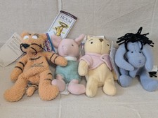 Vintage 1990's Disney Classic Winnie the Pooh Collector Plus Bean Bag Set