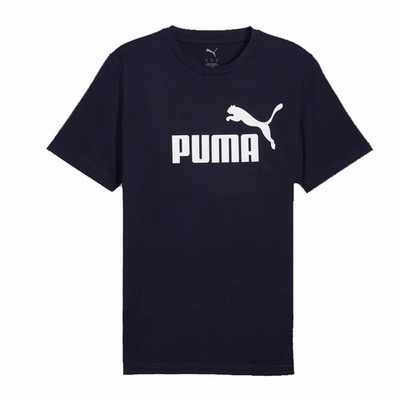 Puma Ess Logo Tee T-Shirt, Neu Navy, Unisex - Erwachsene
