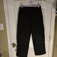 Athletech Kids Black Snow Pants Zip Pockets Size 10/12 Large