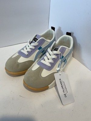 靴 Florence326 New W/tags De Florence Shoe Vintage Italy Blue Purple and White