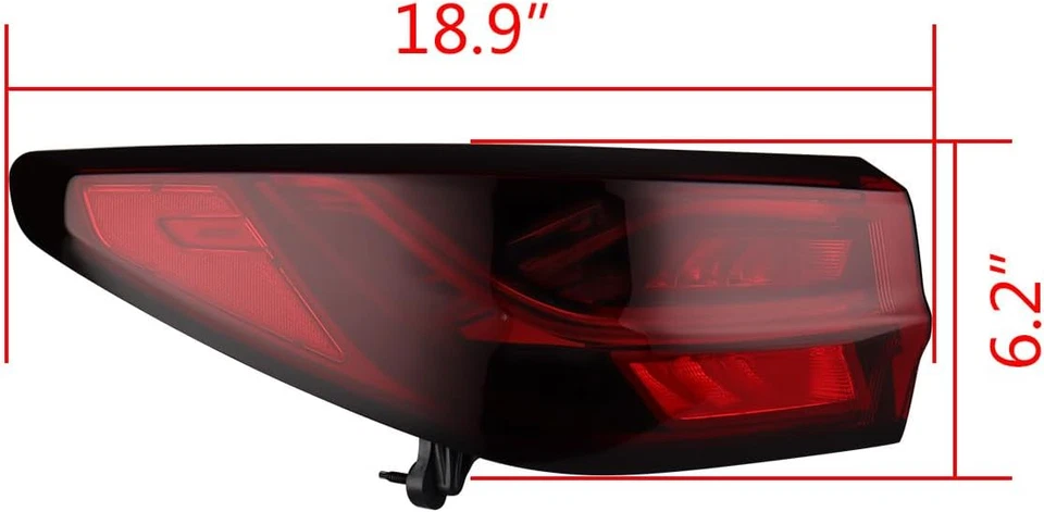Par de luces traseras exteriores para Chevrolet Blazer 2023 2024 2025 luces izquierda y derecha Foto 3 de 4