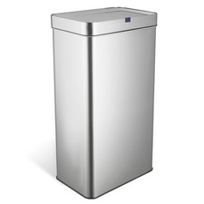18 Gallon / 68 Liter Stainless Steel Rectangular Motion Sensor Trash Can