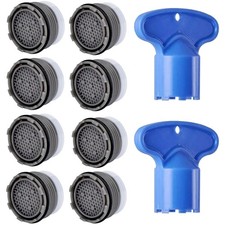 8PCS Faucet Aerator, 16.5mm Water-Saving Flow Limiter Set for Bathroom or Kit...