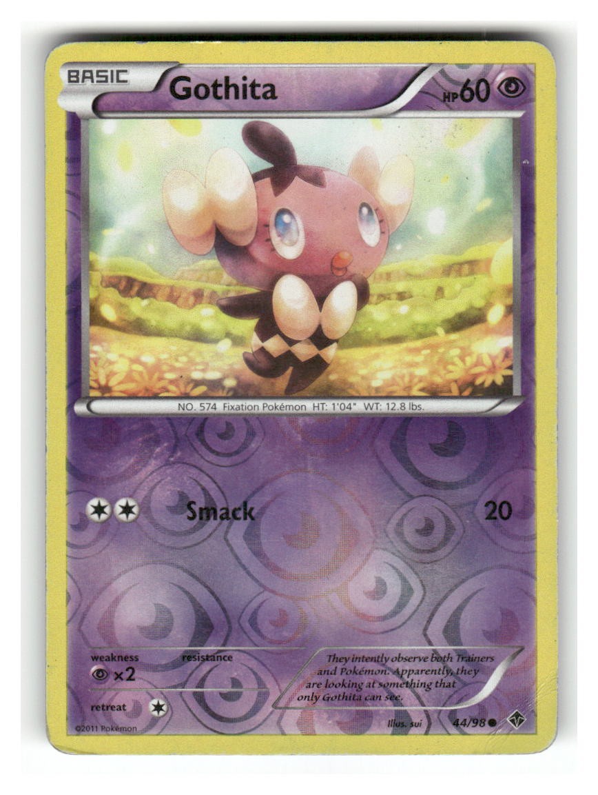 Gothita 44/98 Common Emerging Powers Pokemon Reverse Holo Moderately Played