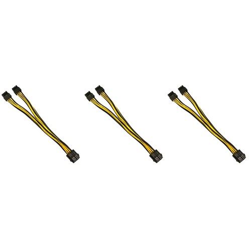  3 sztuki 8pin żeński do 2 portów dual 8 pin 6p + 2p męska grafika GPU - Zdjęcie 3 z 12
