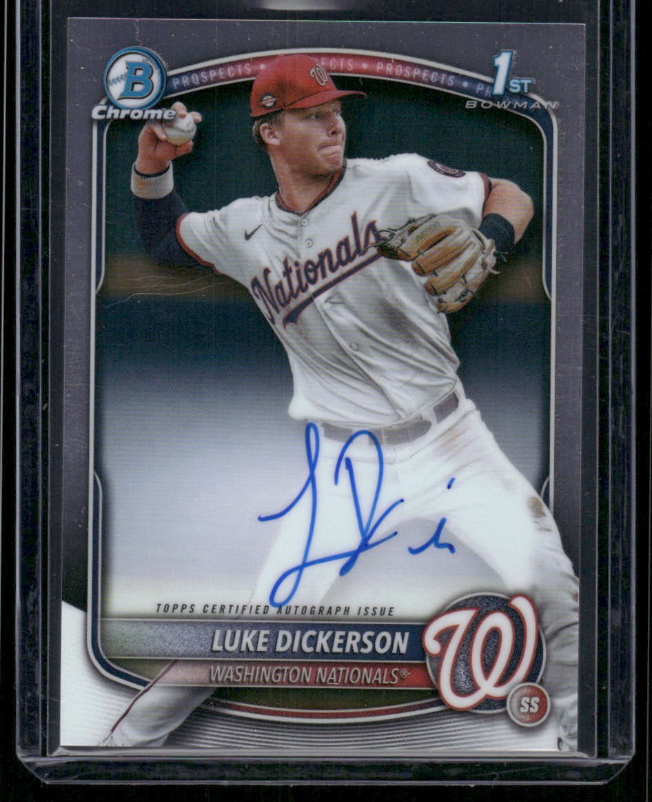 2025 Bowman Chrome #CPA-LDI Luke Dickerson Prospect Autographs