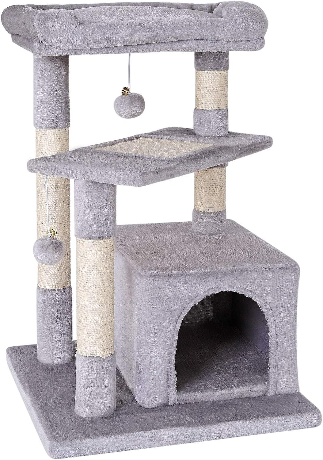 Tiragraffi per Gatto Altezza 75 cm | Albero Gioco Robusto e Sisal Naturale - 1