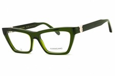 SALVATORE FERRAGAMO SF3021 317 Eyeglasses Transparent Green Frame 54mm