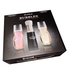 Final Touch Bubbles 3 Piece Set Sparkling, Champagne, Bubbly Glasses Uk Seller