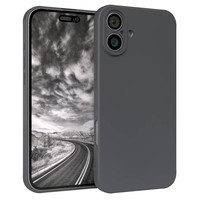 HandyhüLle FüR Apple Iphone 16 Plus Silikon Back Cover Schutz Handy Case Grau