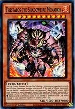 Thestalos the Shadowfire Monarch - DUNE-EN023 - Super Rare - Duelist Nexus