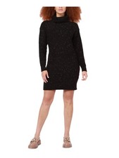 BLACK TAPE Womens Black Unlined Upper Back Cutout Trim Sweater Dress M