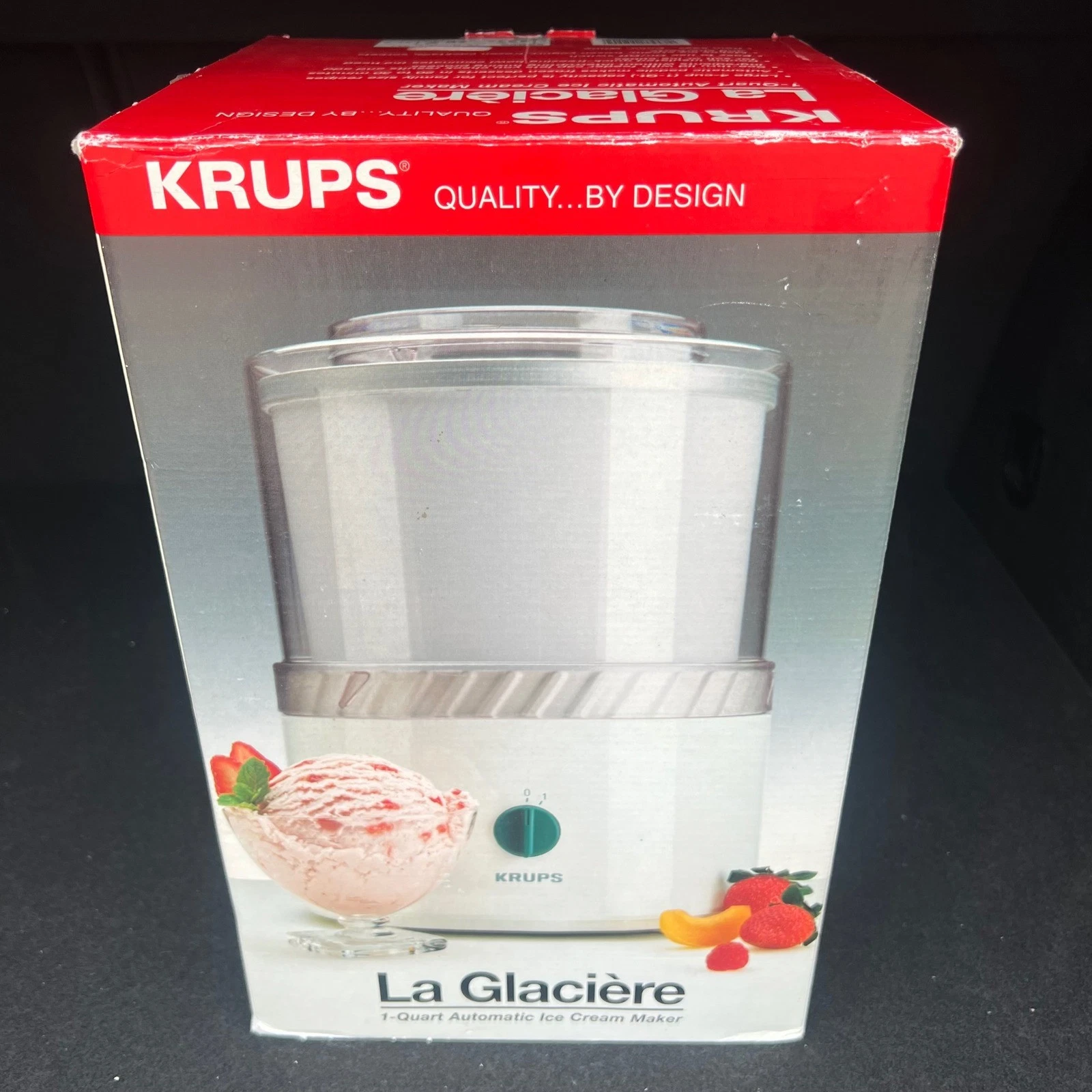 Vintage Krups La Glaciere 337 Automatic Ice Cream Maker 1-Quart Made in Italy