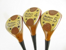 Set of 3 Macgregor Synchrolite Eye-O-Matic M95 Oil Hardened Fairway woods 3,4,5