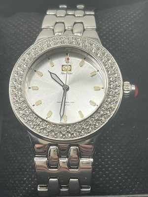 Marc Ecko Chronicles Non-Stop E95004M1 Watch Crystal Bezel Stainless Steel