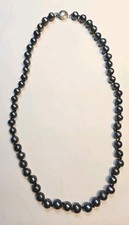 Tahitian Cultured Pearl 18" Necklace With Gold Filled Clasp