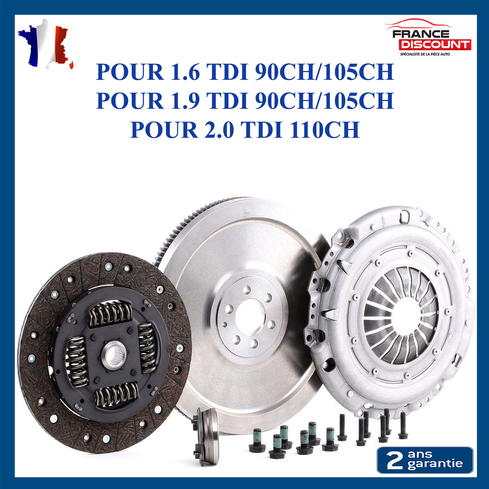 Kit Embrayage 03G105266AC Anti-Vibration pour Conduite Fluide TDI