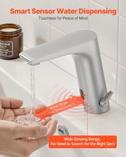 Touchless Bathroom Sink Faucet, Automatic Motion Sensor Restroom Toilet Faucet,