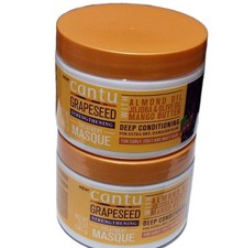 2 X Cantu Grapeseed Deep Treatment Strengthening Hair Masque  Almond Oil Jojoba