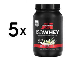 5 x MuscleTech Iso Whey, Vanilla - 907g (61,74 EUR/kg)