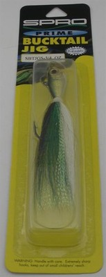 Spro SBTJGS-3/4 Prime Bucktail Jig 3/4 Oz Color Green Shad