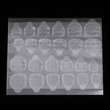 20 Sheets Nail Glue Stickers Transparent Double Sided Adhesive Tabs for Nail