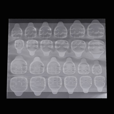 20 Sheets Nail Glue Stickers Transparent Double Sided Adhesive Tabs for Nail