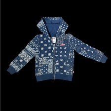 Levi  s Kids Blue Patterned Full Zip Hoodie Sweater Size 2t