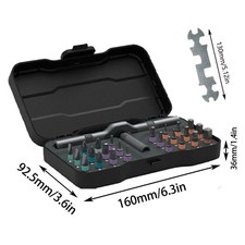 25/43pcs Multi Bit Magnetic Screwdriver Set Detachable T Ratchet Handle Portable