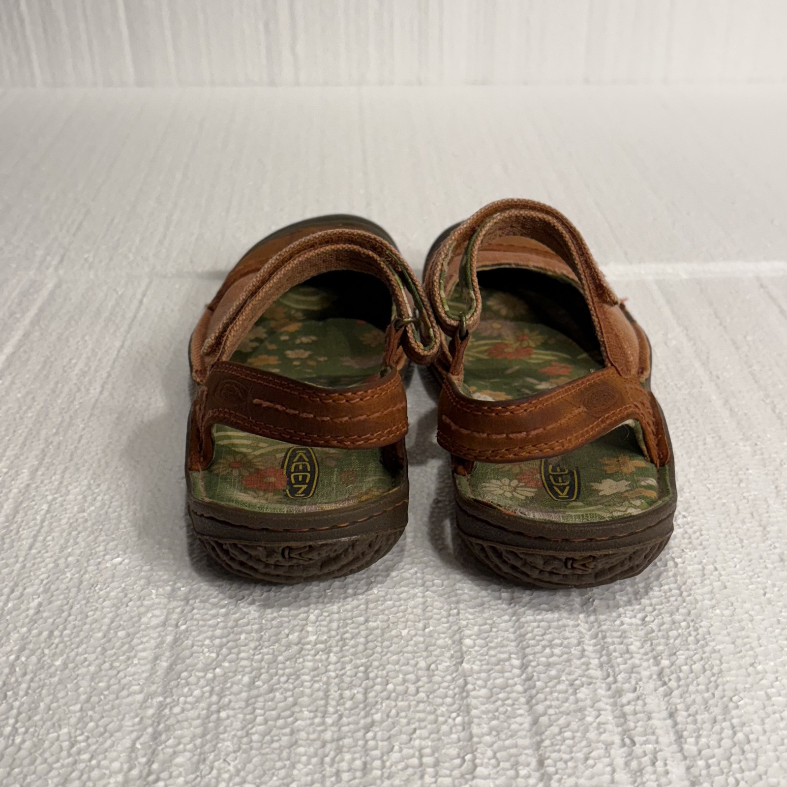 Scarpe Keen donna 7 marroni pelle tela Mary Jane comode escursionismo punta berretto