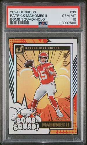 Patrick Mahomes II [Holo] #33 2024 Panini Donruss Bomb Squad card