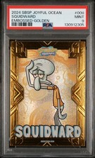 2024 WONDERCARD SPONGEBOB TREASURE SERIES-JOYFUL OCEAN EMBOSSED GOLD 8 SQUIDWARD