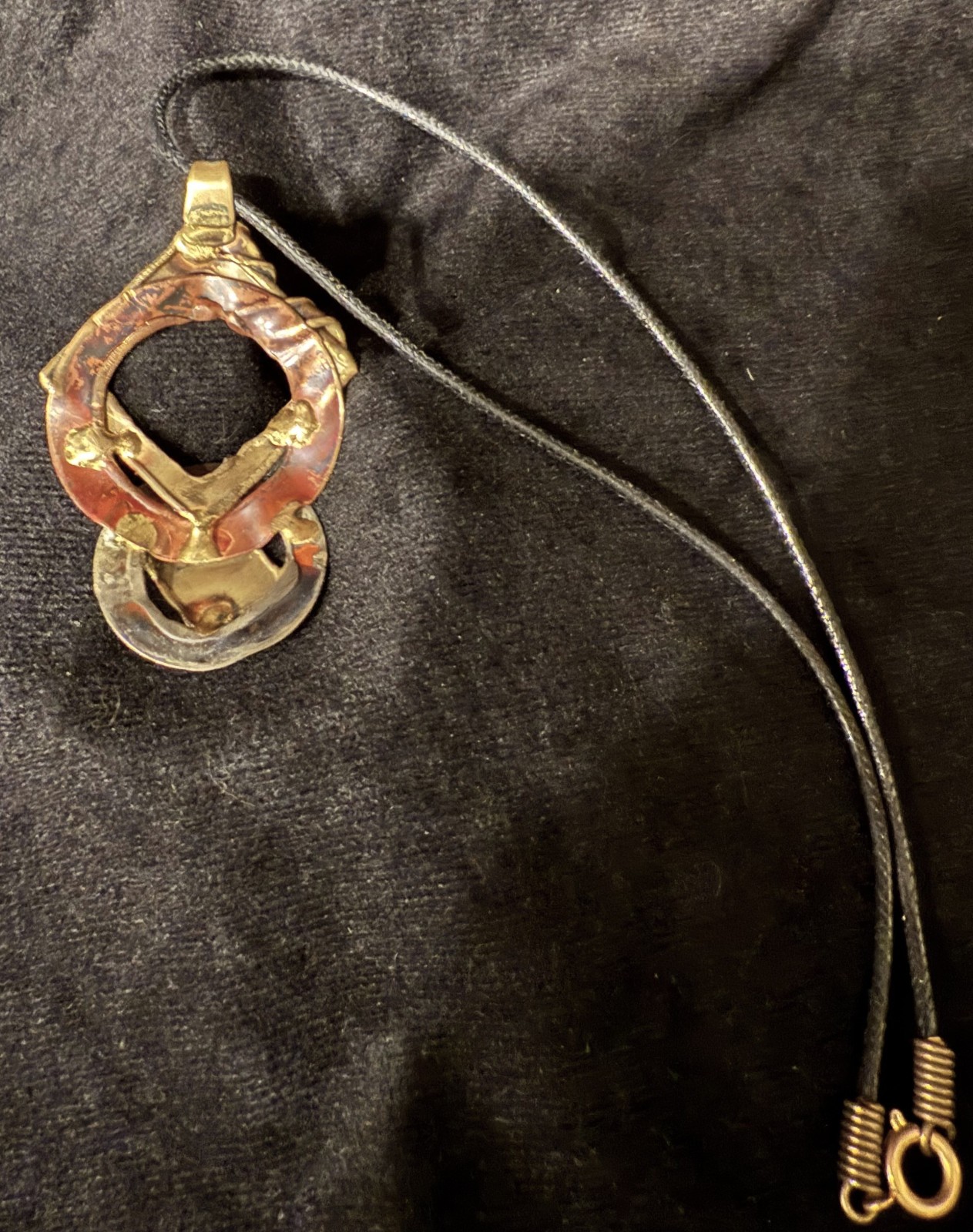 Creative Copper Pendant Statement Necklace Gold S… - image 4