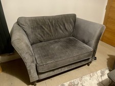 Grey Two Seater Sofa Cuddle Chair