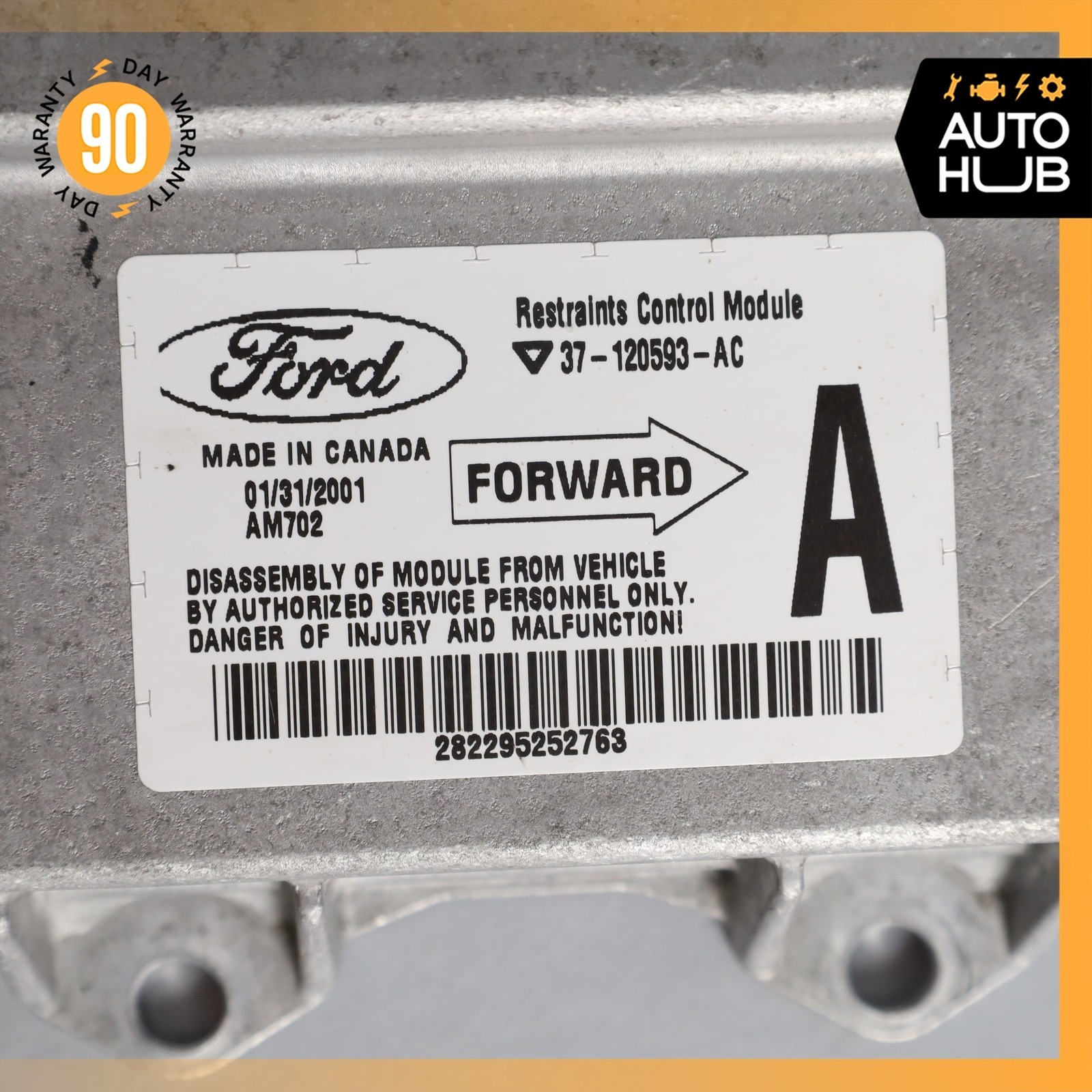 00-04 Aston Martin DB7 Vantage Safety Bag Sensor SRS Control Module OEM 38k
