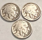 Three  (3) 1924 P  Buffalo Nickel s MIXED GRADES NO RESERVE  *J1919