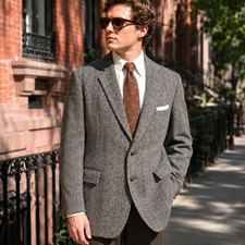 1980s Vintage Harris Tweed Blazer Men's Scottish Wool Sport Coat - Size 44